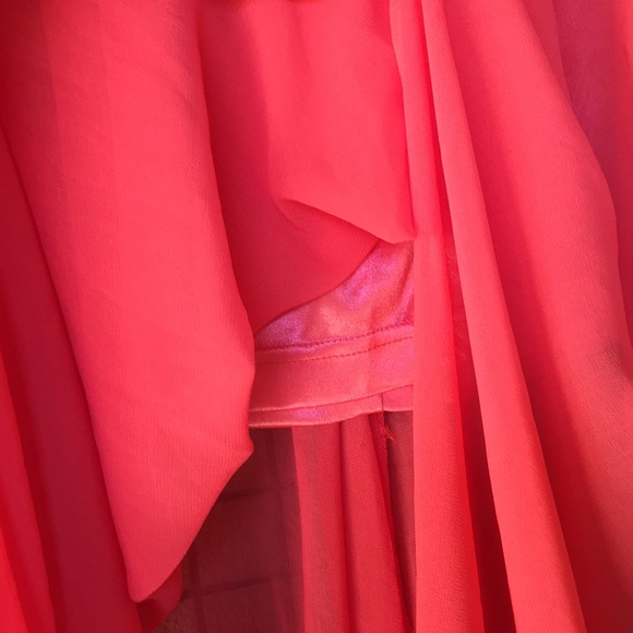 {Splash}Sz10ShrtCoral skt w/SheerMaxiOverlay - Picture 3 of 6